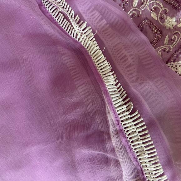 Purple and White Patterned Dress - Picture 8 of 11